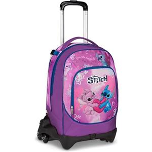 Seven Stitch Trolley Jack, Triplo Uso, Zaino Sganciabile, Doppio Scomparto, Spallacci a Scomparsa, Elastico Porta Borraccia, Scuola e Tempo Libero, bambine e ragazze, viola