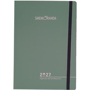 DIARIO AGENDA SMEMO DEL PROFESSORE SETTIMANALE VERDE MENTA 2026/2027