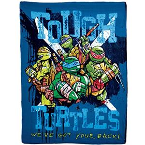 Northwest Nickelodeon Northwest Fleece Throw Blanket Teenage Mutant Ninja, Tough Turtles Blues, Poliestere, 45" x 60"