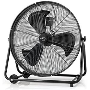 Orbegozo PWT 3061 Professional Power Fan - Ventilatore industriale, 150 W, 3 velocità, diametro elica 60 cm, ruote di trasporto, Nero