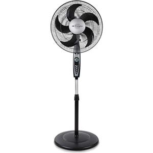Orbegozo SF 0149, ventilatore a piantana, 60 W, 3 velocità, oscillante, silenzioso, testa inclinabile, altezza regolabile fino a 128 cm, griglia di protezione, dimensione pala 40 cm, colore nero