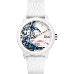 Lacoste Orologio Analogico al Quarzo da Donna Collezione LACOSTE.12.12 LADIES con Cinturino in Silicone Bianco - 2001085
