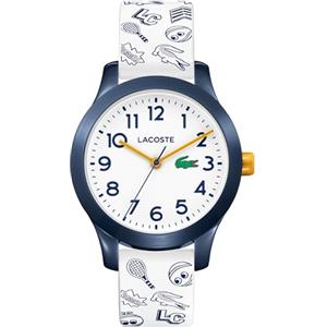 Lacoste Orologio Analogico al Quarzo da Bambini Collezione LACOSTE.12.12 KIDS con Cinturino in Silicone Bianco - 2030011