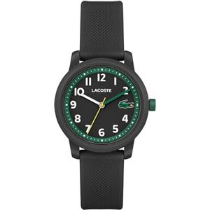 Lacoste Orologio Analogico al Quarzo da Bambini Collezione LACOSTE.12.12 KIDS con Cinturino in Silicone Nero - 2030042