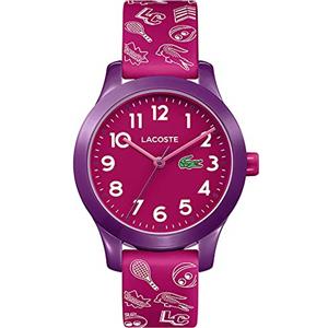 Lacoste Orologio Analogico al Quarzo da Bambini Collezione LACOSTE.12.12 KIDS con Cinturino in Silicone Rosa - 2030012