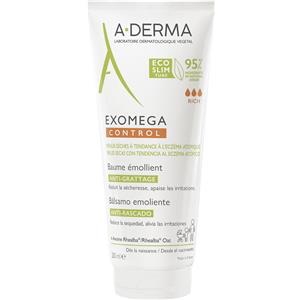 A-Derma Exomega Control Balsamo Emolliente 200 ml - Lenitivo per pelle secca e pruriginosa, adatto a neonati e adulti