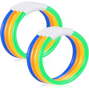 Generico 8 Pezzi Anello da Immersione per Giochi Acquatici Accessori per Allenamento Piscina per Misti Colore Casuale