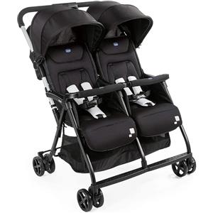 CHICCO PESANTE Passeggino Gemellare Ohlalà Black Chicco - Leggero e Compatto per Gemelli
