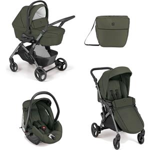Cam - Trio Fluido Easy Con Seggiolino Auto Area 0+ Isize, Verde