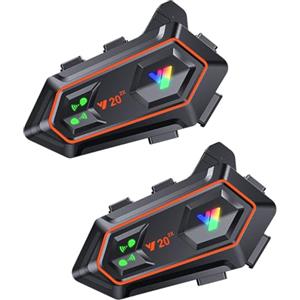 FRoon Auricolare per sistema di comunicazione Bluetooth per moto, con possibilità di interfono per due persone, adattabile a normali auricolari Bluetooth, compatibile con tutti i caschi,2pcs