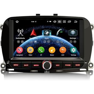 erisin 4+64GB Android 16 Autoradio Carplay per Fiat 500 500C 500S 500E 500 Hybrid | 8-Core Bluetooth senza fili Android Auto GPS DSP WiFi SWC Dab+ Radio Navigatore GPS