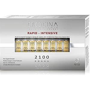 CRESCINA LABO Crescina Transdermic RAPID-INTENSIVE Isole Follicolari 2100 Donna 40 Fiale Trattamento Anticaduta Capelli