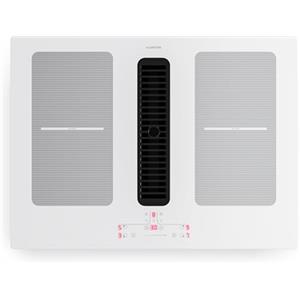 Klarstein Full House Piano Induzione con Cappa Integrata - 4 Zone, Boost 7335W, Touch Control, Timer, Blocco Bambini, Vetroceramica, Filtro Lavabile, 70cm, Piano Cottura Cappa Integrata, White