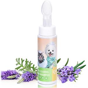 Nobleza Shampoo a Secco per Cani e Gatti e Coniglio,Dopo aver portato a spasso il cane, prima di andare a letto,Ipoallergenico Shampoo per Cuccioli di Gattino Con Profumo di Lavanda（250ml)