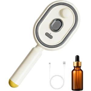 Generico Spazzola Elettrica A Vapore Per Capelli, 7.8x21.7cm Spazzola Lisciante A Vapore Per Capelli, Pettine Ricaricabile Districante Con Olio E Misurino Per Lisciare Ricci Spessi Lisci E