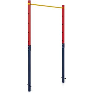 COSTWAY Sbarra da Ginnastica, Sbarra per Trazioni per Adulti e Bambini con Altezza Regolabile in 5 Livelli 80-172 cm, Parallele Ginnastica Artistica per Pull up e Dip (115 x 5 x 231,5 cm,Rosso)