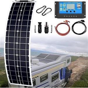TPTAWF Pannello Solare Flessibile 200W 400W 800W Pannelli Solari Pieghevoli Mono Cellula, Leggeri e Ultra-Sottili per Camper, Campeggio, Barca, Balcone, Tetto