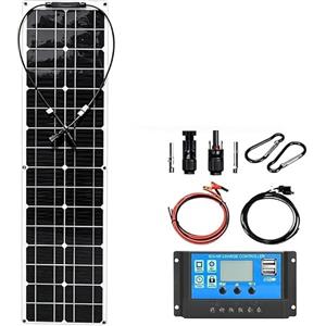 TPTAWF Pannello Solare Flessibile 200W 400W 800W 12V Pannello Solare Monocristallino Semi-Flessibile per Camper, Barche, Tetti, Vela, Balcone