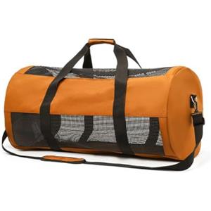 babominimer Borsa a rete per immersioni subacquee da 60 l, ad asciugatura rapida, per immersioni, nuoto, surf e palestra, borsone ventilato, per pinne, attrezzatura subacquea (arancione)