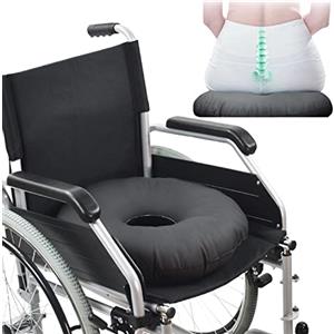 OrtoPrime Cuscino Antidecubito - Ciambella per Emorroidi - Seduta Ortopedica per Sedia a Rotelle - Supporto Ergonomico Donna Uomo - Ciambella Sanitaria per Coccige e Poltrona