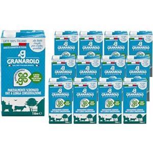 Granarolo, Latte Parzialmente Scremato uht 1L, 12 Confezioni di Latte Italiano.