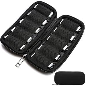 INHEMING Custodia per Chiavette USB, Borsa Organizer da Viaggio Impermeabile per Unità Flash USB/Pen Drive/Disco U