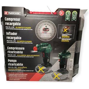 PARKSIDE Compressore a batteria PAK 20-Li B2/pompa ad aria PALP 20-LI B2 X-20-V Team serie (senza batteria/caricatore