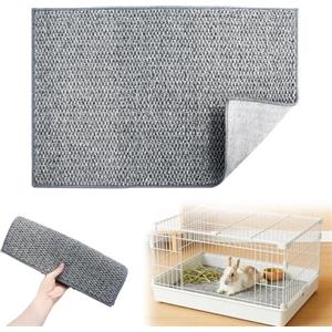 huiyaxun Tappeto per Conigli, Tappetino da Graffiante per Conigli, Imitazione di Sisal, Comodo Letto per la Cura di Artigli e Denti, Fondo Gabbia per Roditori, Coniglis, Criceti (40 x 60cm)
