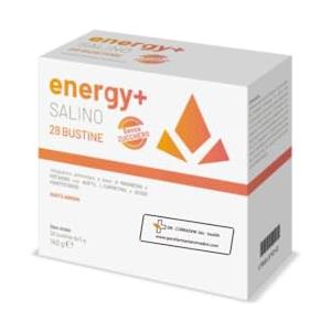 DR. CORRADINI bio - health Dr. Corradini - ENERGY+ SALINO Integratore Magnesio e Potassio con Acetil L-Carnitina e Vitamina B5 - Supporto Energia e Riduzione Stanchezza - Sali Minerali per Sport - Senza Zuccher - 28 Bustine