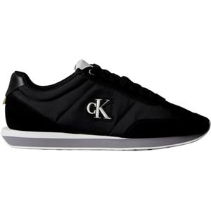 Calvin Klein Uomo Sneakers Running Retro Mix con Logo, Nero (Black/Stormfront/Vaporous White), 41