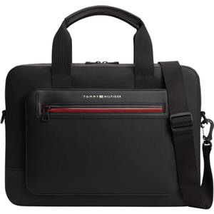 Tommy Hilfiger Uomo Borsa Laptop Foundation Computer con Tasca Esterna, Nero (Black), Taglia Unica