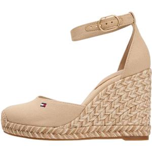 Tommy Hilfiger Donna Jeans Sandali Wedge High Closed Toe con Tacco a Zeppa, Beige (Clayed Pebble), 40