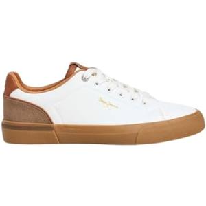 Pepe Jeans London Kenton Once M Scarpe da Uomo Regular Fit in Pelle, Lavaggio Blu
