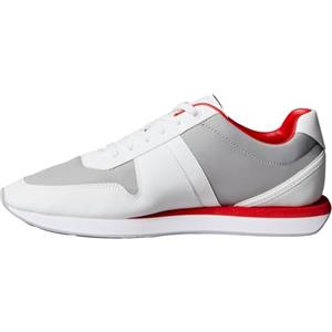 Calvin Klein Uomo Sneakers Running Retro Lace Up con Lacci, Grigio (Taupe Smog/White/Adrenaline Rush), 41