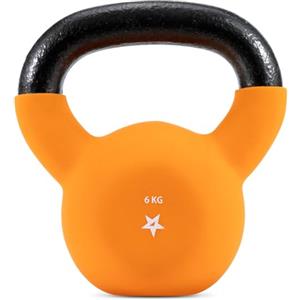 Yes4All CXMR Kettlebell rivestite in neoprene, Kettlebell per allenamento della forza - 6KG Arancione