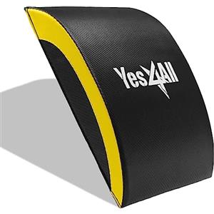 Yes4All Tappetino per Esercizi Addominali con Supporto per Coccige e Senza, Base Pieghevole per Sit‑up, Attrezzo per Allenamento Core e Zona Lombare