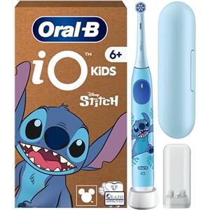 Oral-B Spazzolino Elettrico Ricaricabile iO Kids 6+, 1 Testina, Custodia, Azzurro - Disney Stitch, 1 Testina di Ricambio per Spazzolino Elettrico, dai 6 Anni in su, Delicato sulle Gengive, Custodia