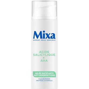 Mixa - Gelatina opacizzante anti-imperfezioni con acido salicilico + AHA - Pelle grassa e acneica - Controllo del sebo - Consistenza sorbetto Leggera e rinfrescante - Flacone pompa antiossidante - 50