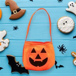 GMM Decorazione Halloween, Decorazione Secchiello Zucca Halloween, Decorazione Halloween per bambini, Decorazione per dolcetti festa Halloween