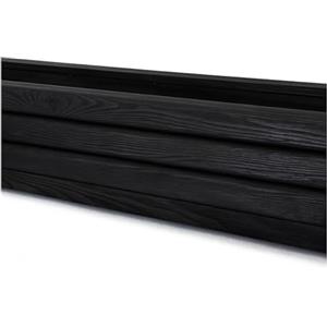 HolzGarden Fioriera in Legno con Tessuto Non Tessuto 118x25x25 cm cm Legno Massello Impregnato Colore Ebano Vaso da Esterno per Giardino Balcone e Terrazza, Resistente alle Intemperie, 43L