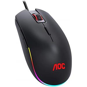 AOC GM500 Mouse da gioco - 5.000 DPI - Interruttori Omron - Effetti RGB regolabili