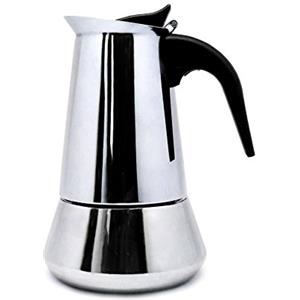 Nerthus FIH 248 caffettiera induzione 4 tazze acciaio inox moka caffè intenso