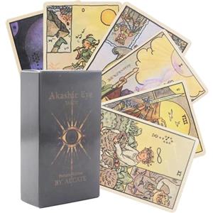 Generic Mazzo di carte per tarocchi, set di carte per divinazione, gioco di lettura del destino, strumento di guida spirituale con 78 carte, pratica di predizione della fortuna per uso sociale, uso sociale