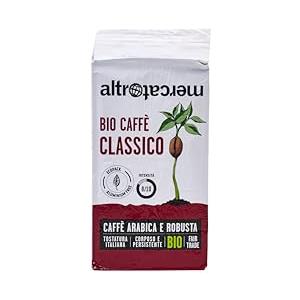 ALTROMERCATO - Biocaffè classico macinato per moka - caffè biologico arabica e robusta - da commercio equo e solidale, America Latina e India - gusto intenso ed equilibrato- 250 g
