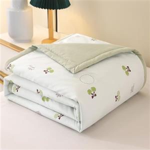 DOTBUY-SHOP Trapuntino Copriletto Estivo Primaverile, Trapunta Leggera, 100% Poliestere Copriletto Trapuntato Cotone per Letto Singolo Letto Matrimoniale (Ciliegia verde,150x200)