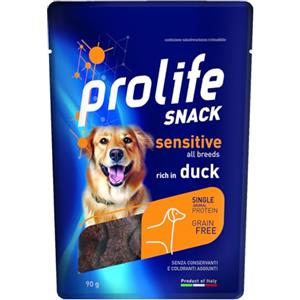 Generico snack cane 90gr Prolife sensitive (unica, adulto anatra)