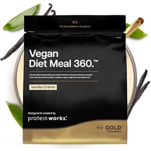 THE PROTEIN WORKS Frullato Sostitutivo Dei Pasti Dietetico Vegano di THE PROTEIN WORKS | 100% A Base Vegetale | Vitamine E Minerali Essenziali | Economico, Salutare E Rapido | Crema Alla Vaniglia | 500g
