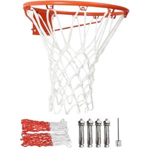 Lanmijia Canestro da Basket da Parete 35CM, Grande Canestro da Parete, anello da basket con rete, Rete Resistente agli Strappi per interni ed esterni, per bambini e adulti Esterno Giardino Kit MontaggioIncluso