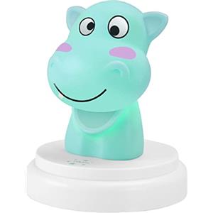 Alecto SILLY HIPPO, luce notturna a LED, ippopotamo, blu, 1 pezzo