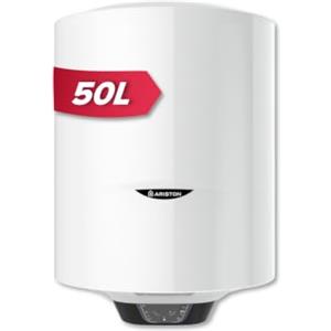 Ariston PRO 1 ECO, scaldabagno elettrico verticale da 50 litri, diametro 450 mm, progettato e fabbricato per essere installato in Francia. Bianco
